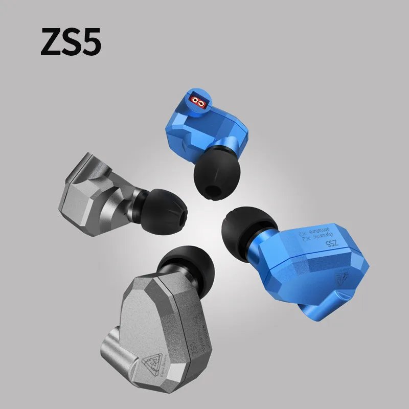 KZ ZS5 2DD + 2BA гибридные наушники вкладыши Hi Fi DJ Monito спортивные для бега микрофон|sport