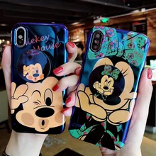 Sevimli Mavi Ray Minnie Mickey iphone için kılıf X 8 6 6 S 7 Artı XS Max XR Papatya Donald Ördek Tutucu hava Çanta Telefon Yüzük...