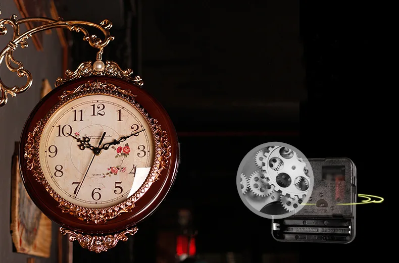Двухсторонние настенные часы Saat Reloj часы Relogio de parede Duvar Saati кварцевые часы в творческом стиле настенные часы для гостиной спальни