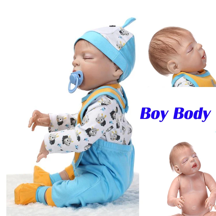 

23 Inch Boneca bebes reborn menino Full Body Silicone Vinyl Reborn baby boy Dolls 57 cm Realistic Newborn Dolls gift