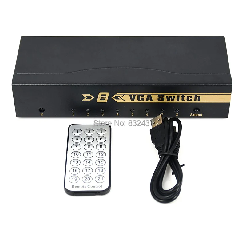 8 Port 8 Input 1 Output VGA Switch 8