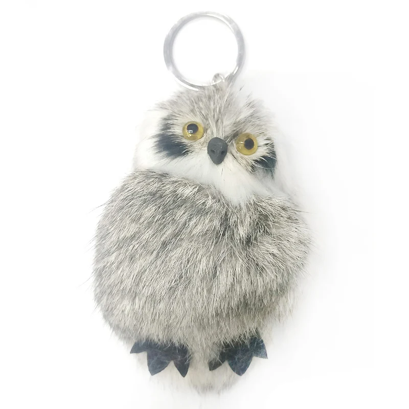 SHOWTRUE 2017 Bunny Rabbit Fur Owl Keychain For Women key chain pompom For Car bag Gift
