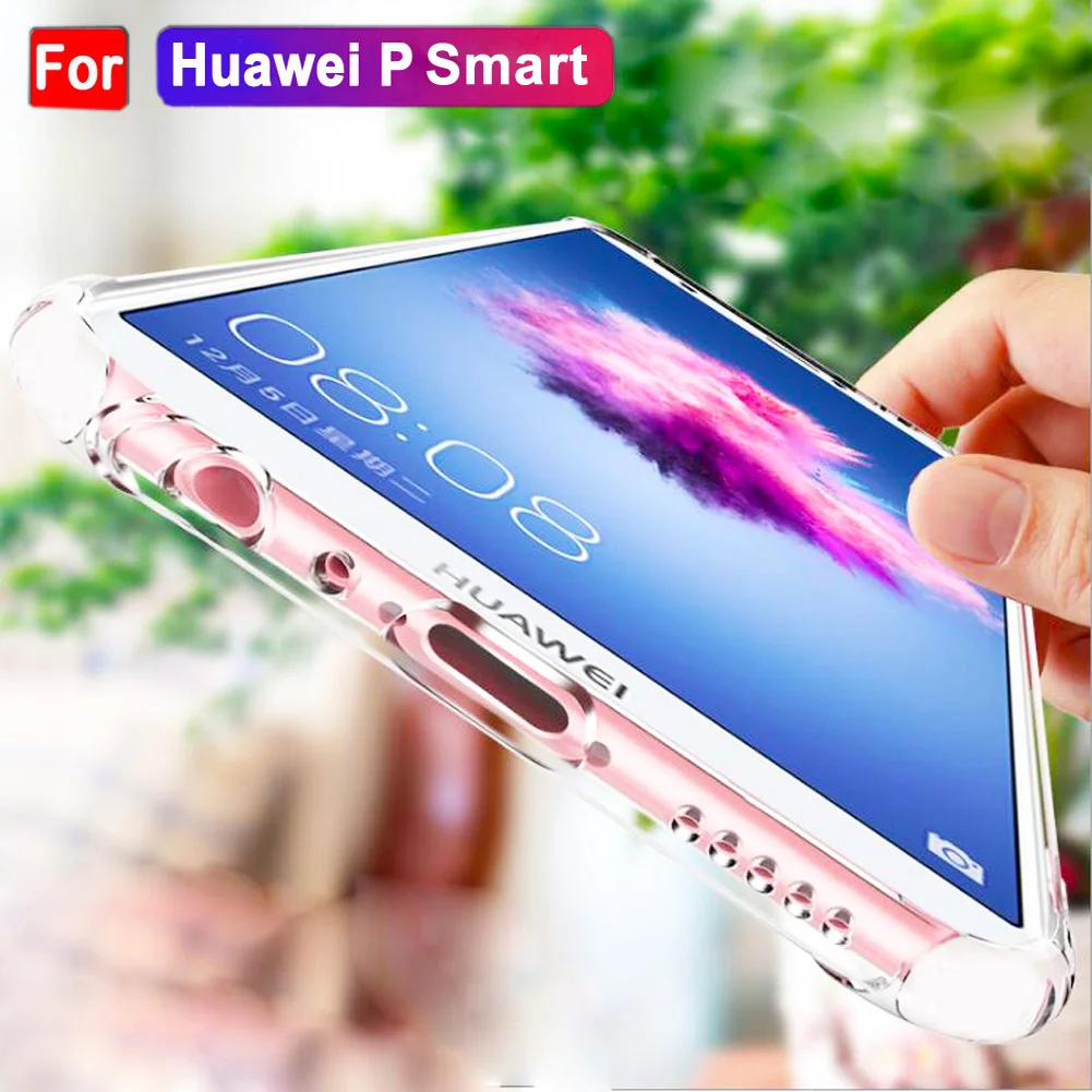Для huawei P умный силикон чехол Роскошный Гибридный прозрачный воздушный мешок