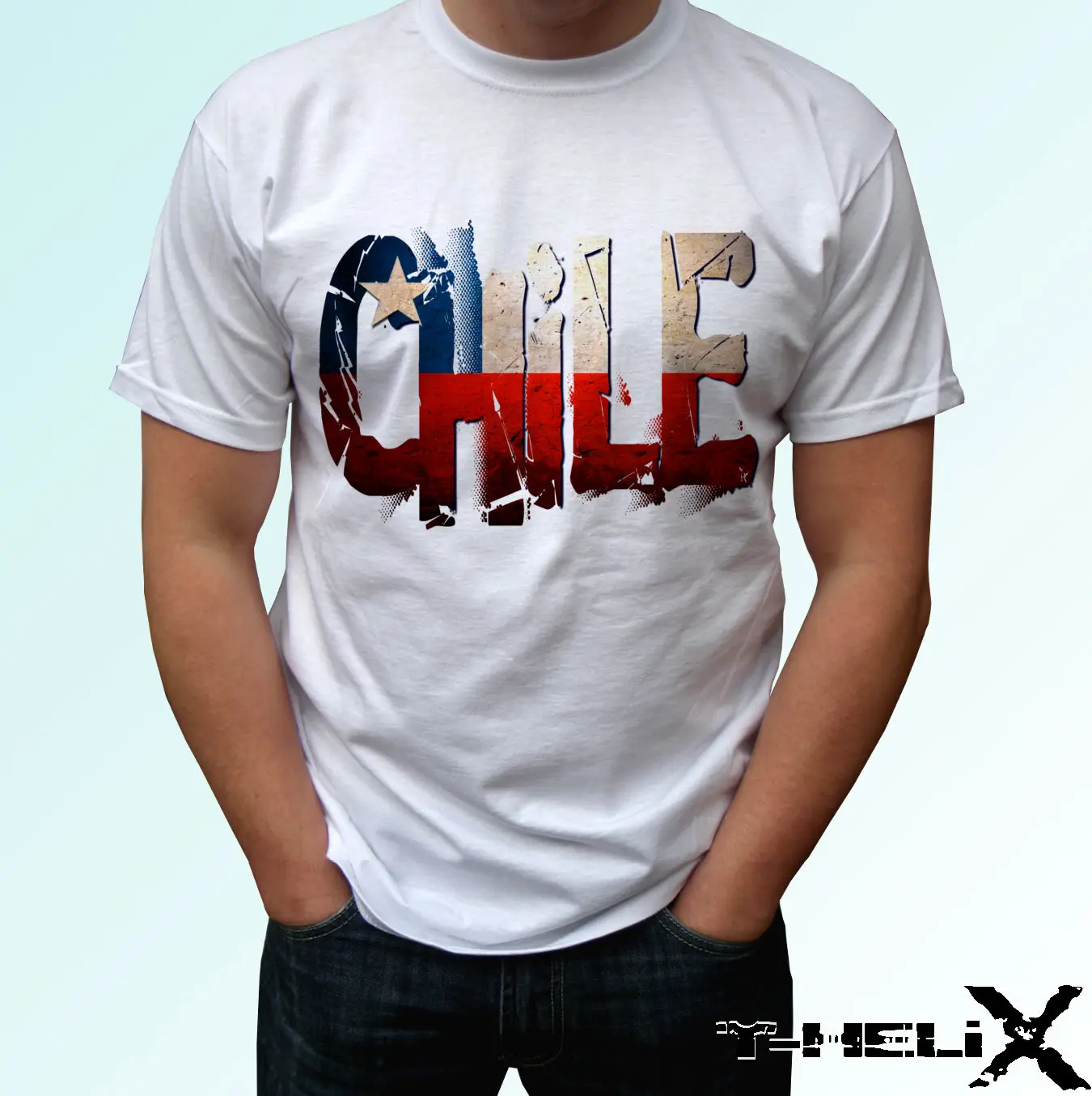 

2019 Summer T Shirt Men O-Neck Tee Shirt Chile Flag - White T Shirt Top Country Design - Mens Sizestshirts