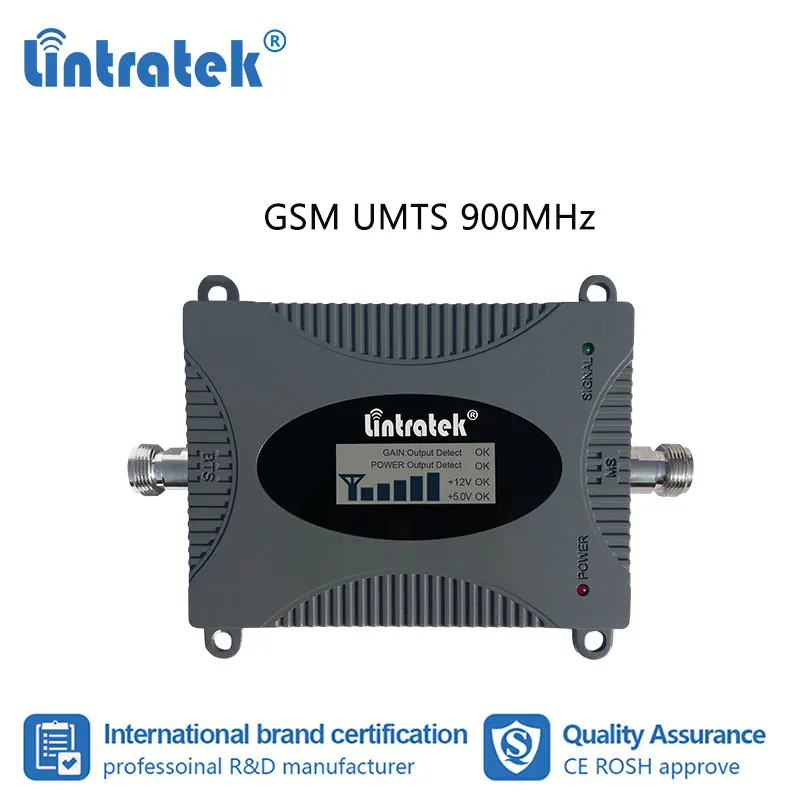 Усилитель сигнала сотового телефона Lintratek 2G 3G 900 МГц с ЖК дисплеем GSM UMTS B8 репитер