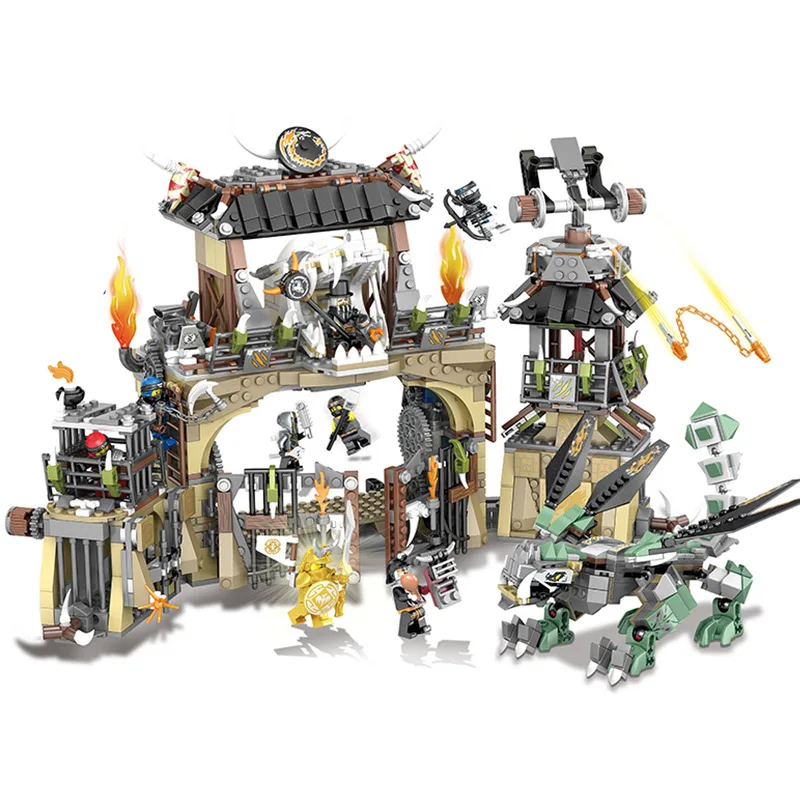 

Compatible Legoedlys Ninjagoes The Dragon Hunters Golden Samurai Building Block 1492pcs Toys for Children Bricks Model Gift DIY