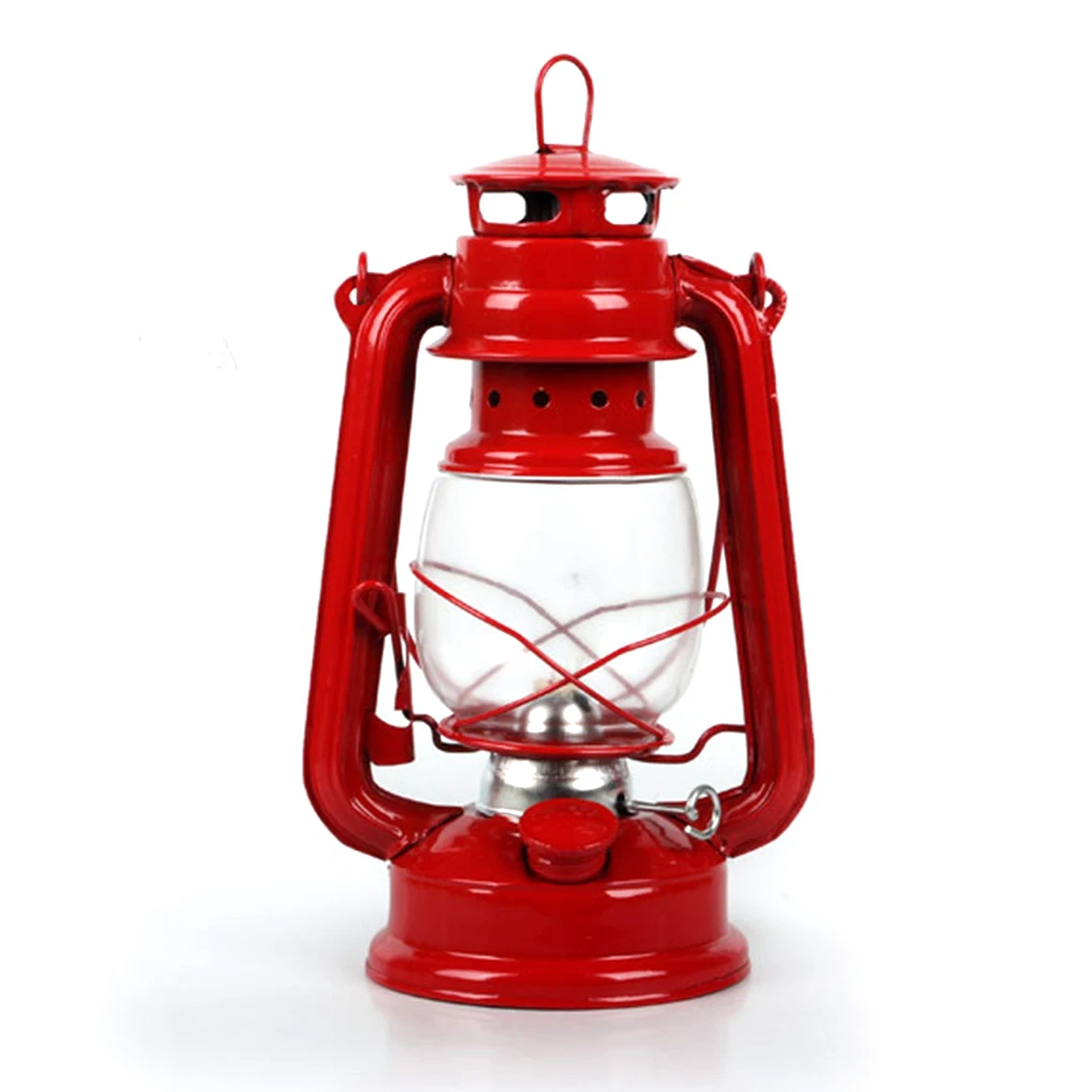 Portable lanternes lampe à pétrole en métal fer camping kérosène lampe accessoires photochina