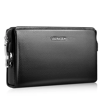 

Men Clutch Famous Brand Men Soft Leather Long Wallets Purse Card Holder Large Capacity Male Clutch Bag Man Handy Bags For Phone