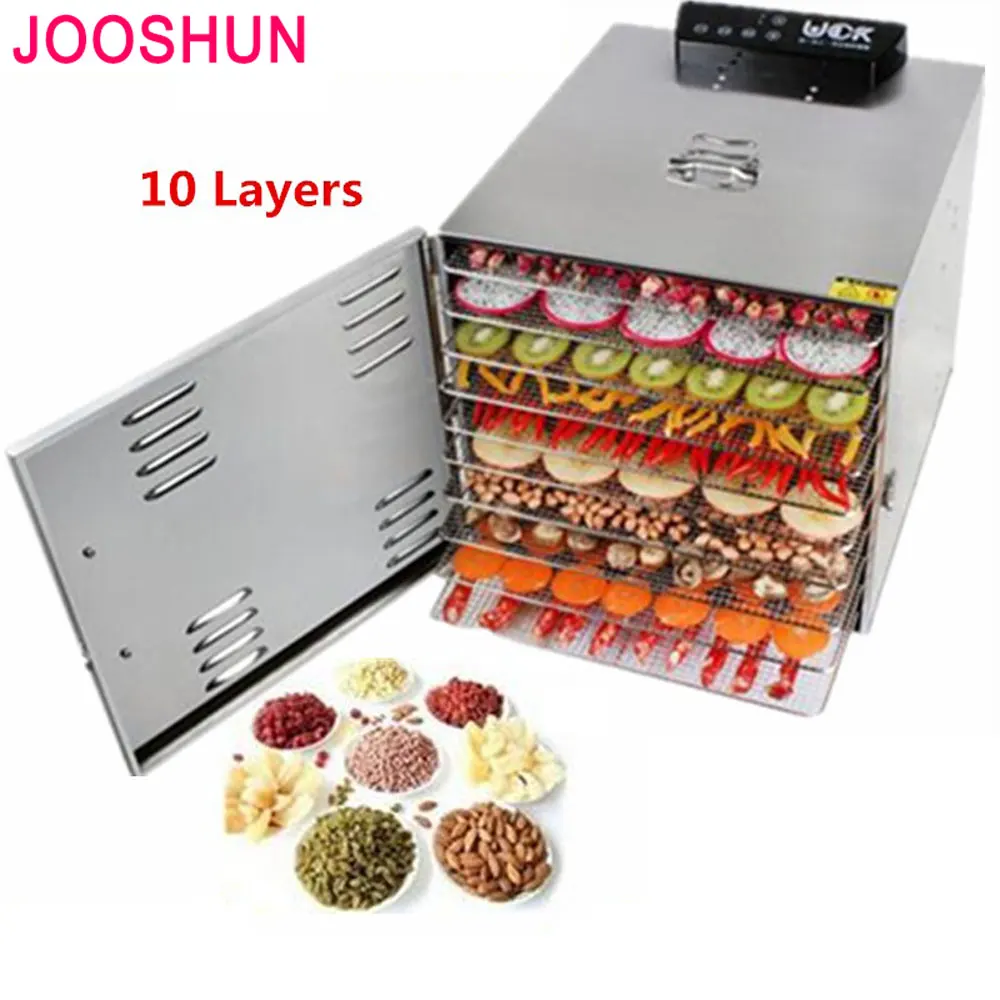 10 Layers Stainless Steel Food dehydrator 800w Delicious