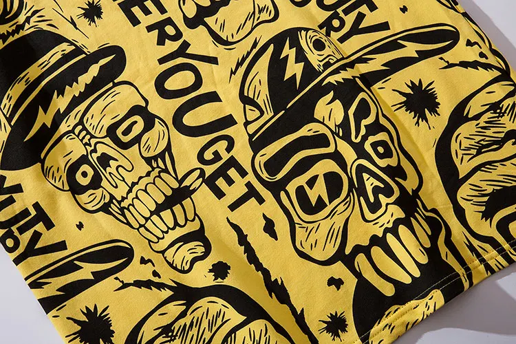 Skull Graffiti Print Tshirts 10