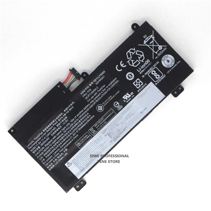 11,4 V 47Wh 3820mAh аккумулятор для ноутбука 00HW041 для lenovo ThinkPad S5 E560P 00HW041 SB10J78989
