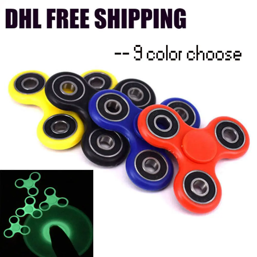 100pcs DHL free shipping to US Hand Spinner Tri Fidget Metal Ball