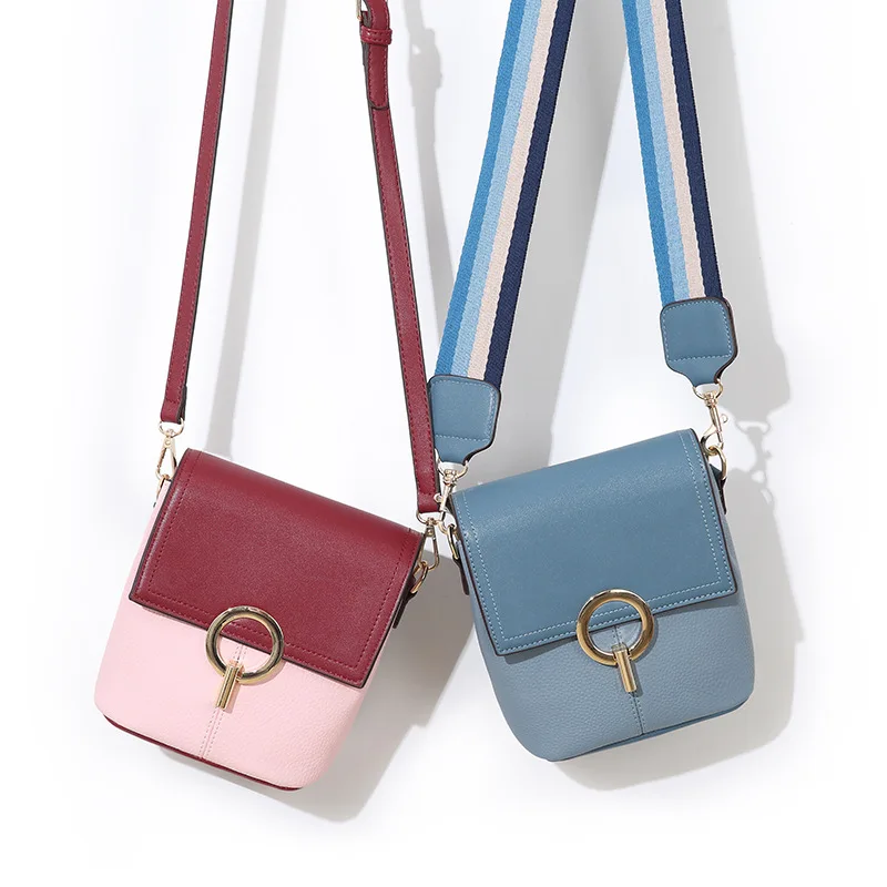 

Razaly Brand High Quality Designer Satchels Bucket Tote Wide Strap Split Leather Women Messenger Bags Shoulder Purses 2019 New