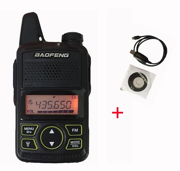 radio and cable Новая микро-usb Переговорная ультратонкая BF-T1 Baofeng мини рация профессиональная для 400-470 МГц Uhf радиостанция Ham Cb радио - Цвет: radio and cable