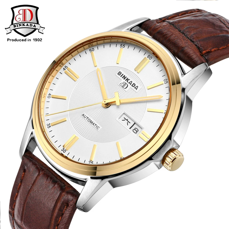 

BINKADA Automatic Watch Men High Quality Watches Luxury Brand Watch Carnival Steel Strap Mechanical Watch Relogio Masculin