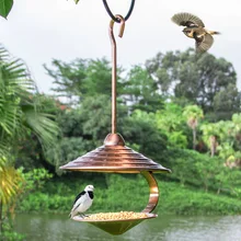 Alimentador de pájaros al aire libre, alimentador de ave salvaje colgante de metal, Decoración de casa de jardín, suministro de comida Vintage para pájaros, dispositivo contenedor mx01101623