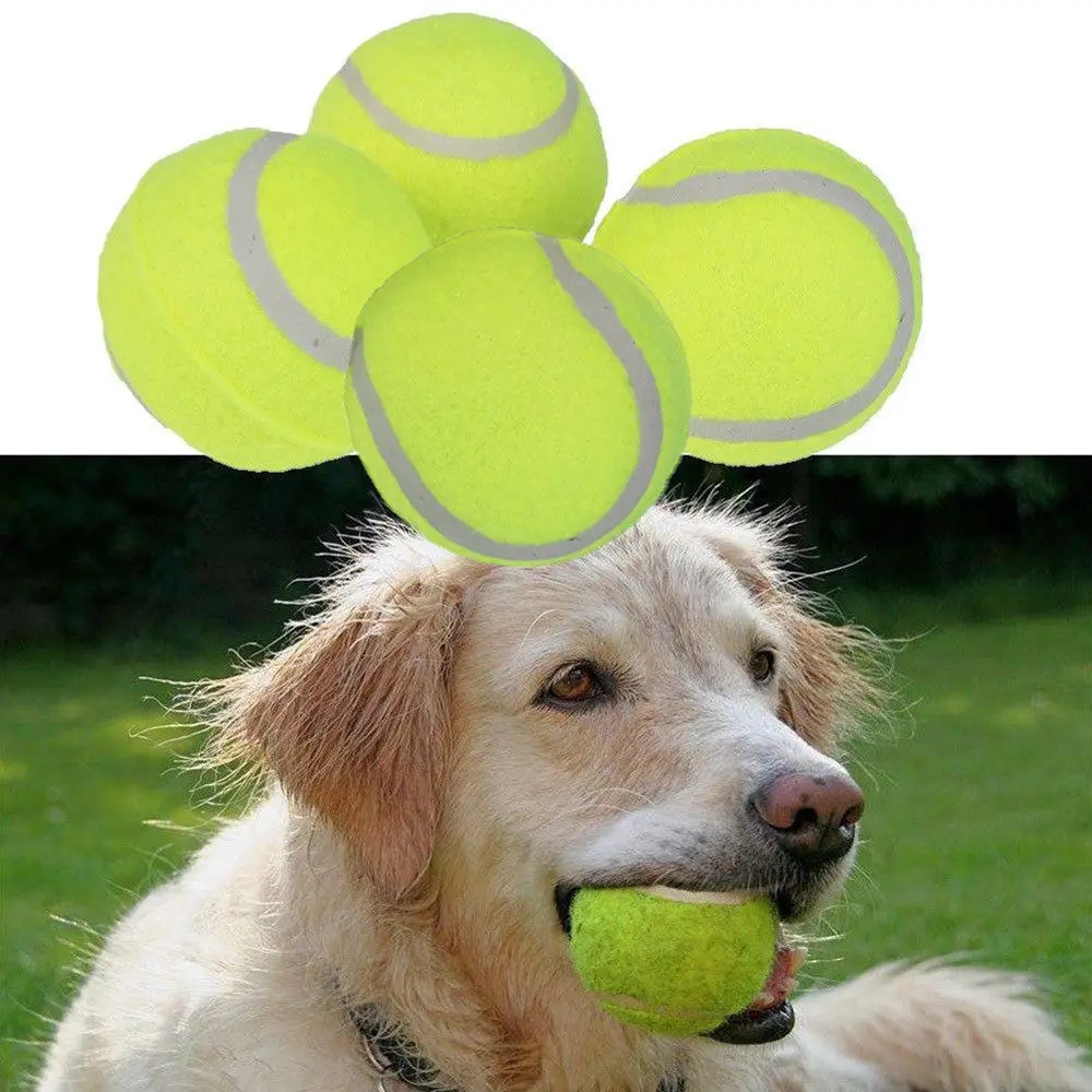 4PCS/Pack 6cm Tennis Ball Giant Pet Toy Tennis Ball Dog Chew Toy