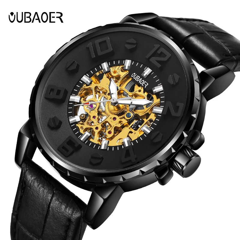 Luxury Brand OUBAOER Fashion Male Automatic Mechanical Watches Men's Sports Military Wrist Watch relogio masculino horloge Luxury Brand OUBAOER Fashion Male Automatic Mechanical Watches Men's Sports Military Wrist Watch relogio masculino horloge