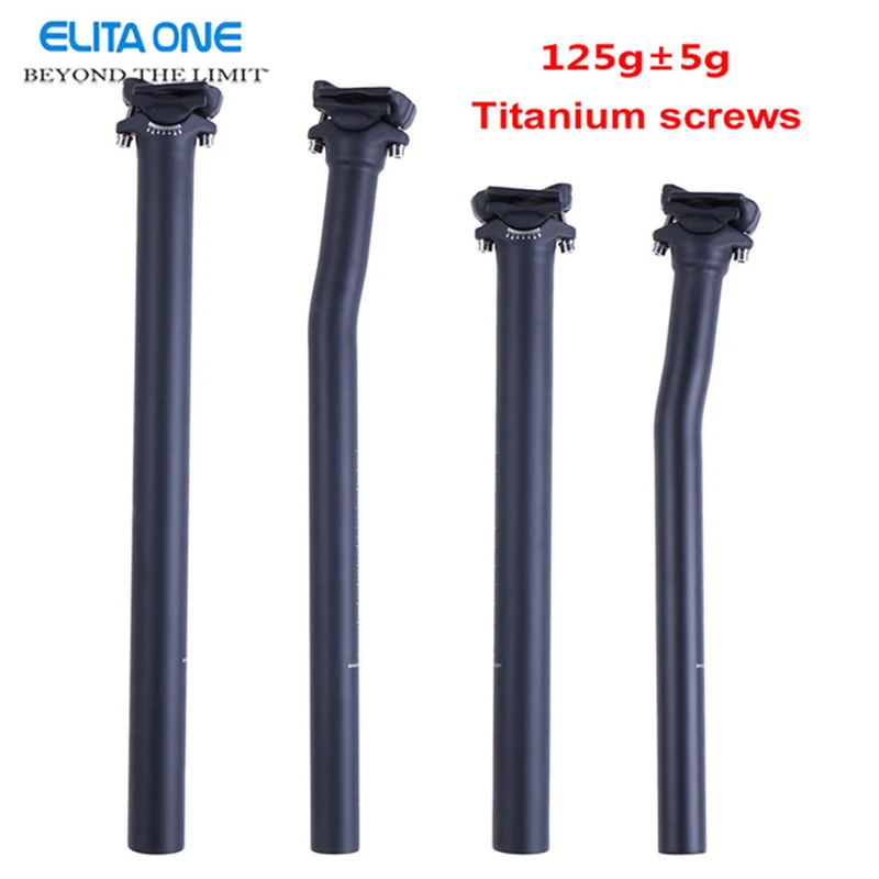 

ELITA ONE 2018 new Carbon seat post UD matte road Bicycle offset seatpost 31.6 /27.2 MTB Bicycle Bike seatposts Parts 350/400mm