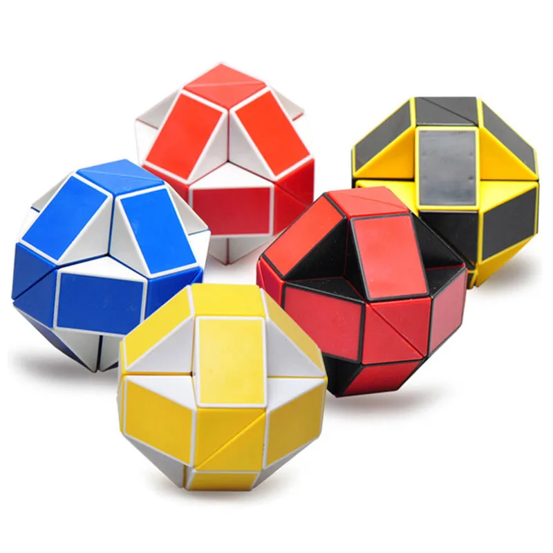 

24 Blocks Ruler Magic Cube Puzzle Magic Ruler Cube Snake Twist Puzzle Educational Toy for Children 6 Youth Adult Boy Girl