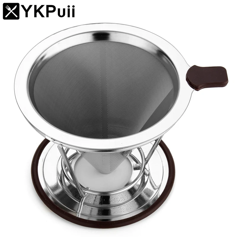 Stainless Steel Coffee Filter Dripper Paperless Pour Over Stainless Steel Coffee Filter Dripper Paperless Pour Over Maker Drip Reusable With Cup Stand Holder In Filters From Home