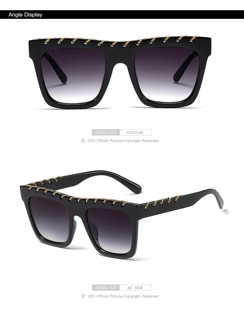 YDO большие солнцезащитные очки Для женщин квадратных солнцезащитные очки бренда класса «Люкс» Винтаж очки за Размеры d Солнцезащитные очки Модные оттенки UV400