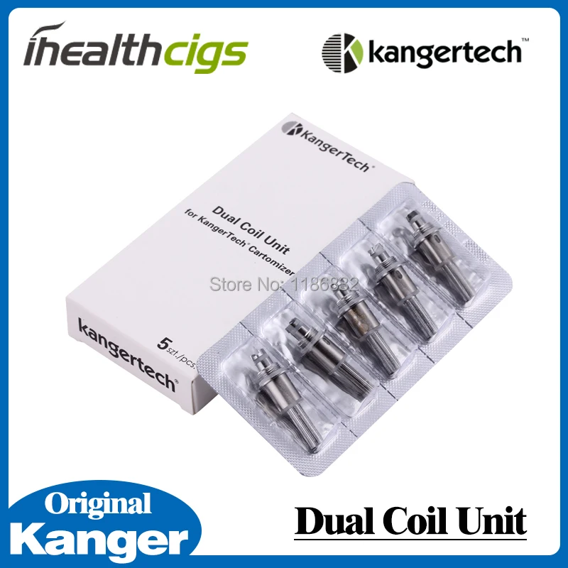 

Original Kanger Dual Coil Head for Aerotank Mini Mega Protank 3 T3D EVOD 2 EVOD Glass atomizer heatiing coil 5pcs/lot