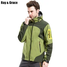 RAY GRACE флисовая куртка мужская водонепроницаемая ветрозащитная походная верхняя одежда спортивное пальто флис осень зима походная куртка