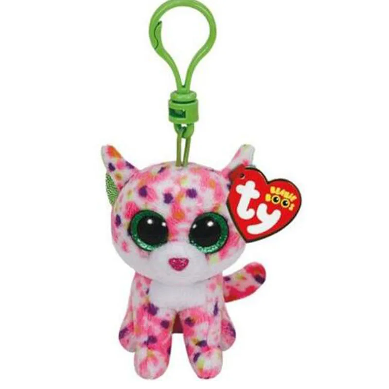 Ty Beanie Boos большие глаза плюшевый розовый Кот брелок игрушка кукла