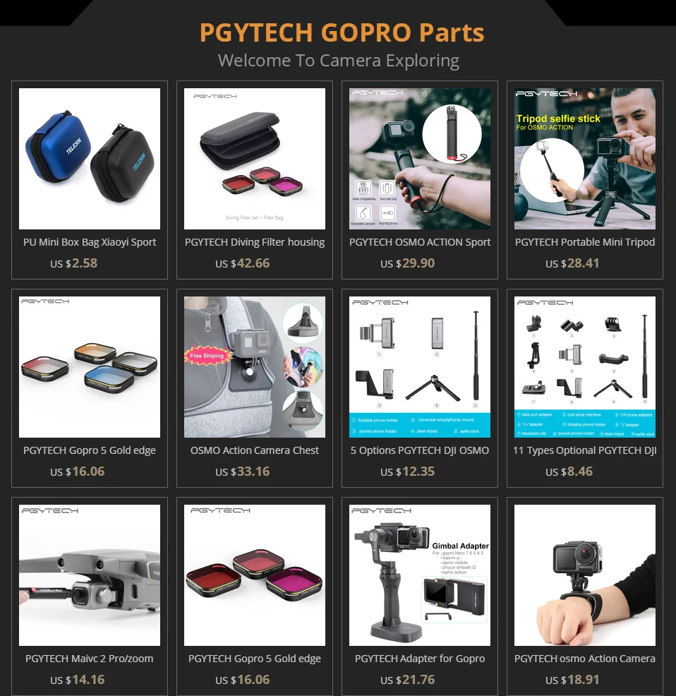 PGYTECH Gopro 5 фильтр для объектива с золотым краем постепенная цветная серая/оранжевая/синяя/красная и 4 шт. набор фильтров красный Буле