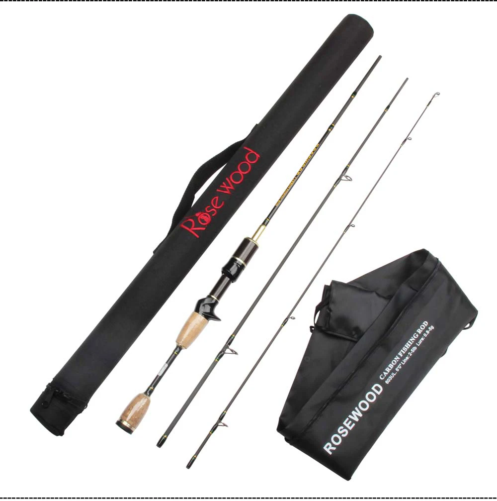 New 6' 1.8m Length 3-Piece Soft Bait Lure Fishing Rod With Tube, 0.8-5g Lure Weight, 2-5LB Line Weight Spinning Rod Casting Rod  (1)