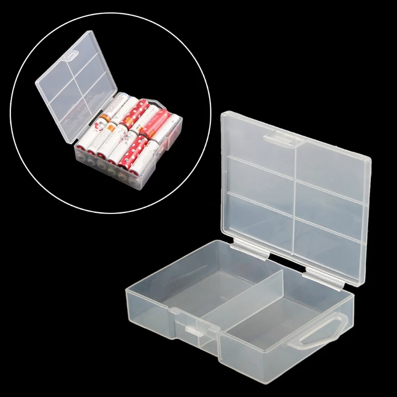 Portable Hard Plastic Case Holder Battery Storage Box For 24Pcs AA Batteriesin Battery Storage