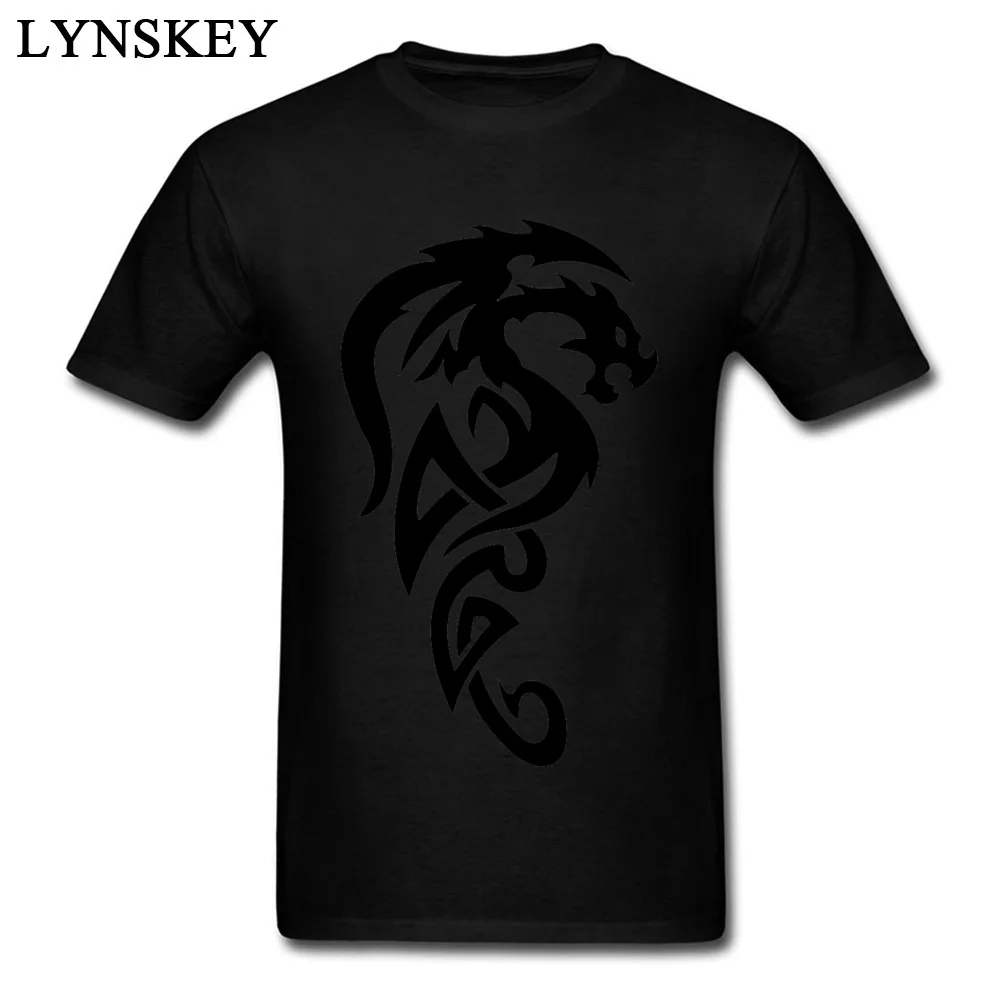 6-2-dragon-tattoos-pic O-Neck Mens T Shirts Summer Family Tops Tees Short Sleeve Funny Pure Cotton Printed Tee-Shirts 6-2-dragon-tattoos-pic black