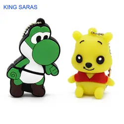 Флеш-накопитель KING SARAS cartoon usb 2,0 с изображением черепахи и медведя, 4 ГБ, 8 ГБ, 16 ГБ, 32 ГБ, 64 ГБ, wdeeing gift