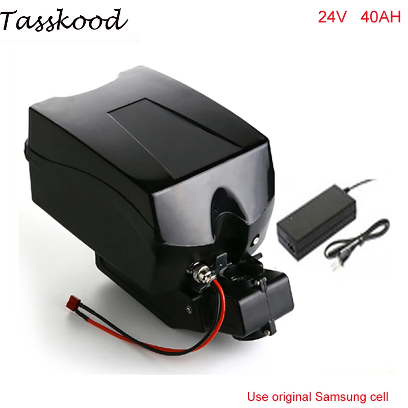 Фара для электровелосипеда в батарея 24v 40ah 700 Вт ионно-литиевая аккумуляторная батарея с индикатором, лягушка стиль Аккумулятор для е-байка с BMS зарядное устройство для samsung сотовый телефон