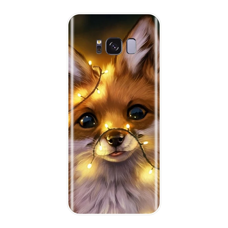Мягкий чехол для телефона для samsung Galaxy Note 4 5 8 9 Kawaii Фокс Силиконовая задняя крышка для samsung Galaxy S8 S9 плюс S5 S6 S7 край чехол