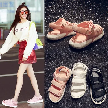 

INS Hot Women Sandals 2018 New Platform Shoes Woman Summer Height Increasing Off White Beach Sandals for Ladies sandalias