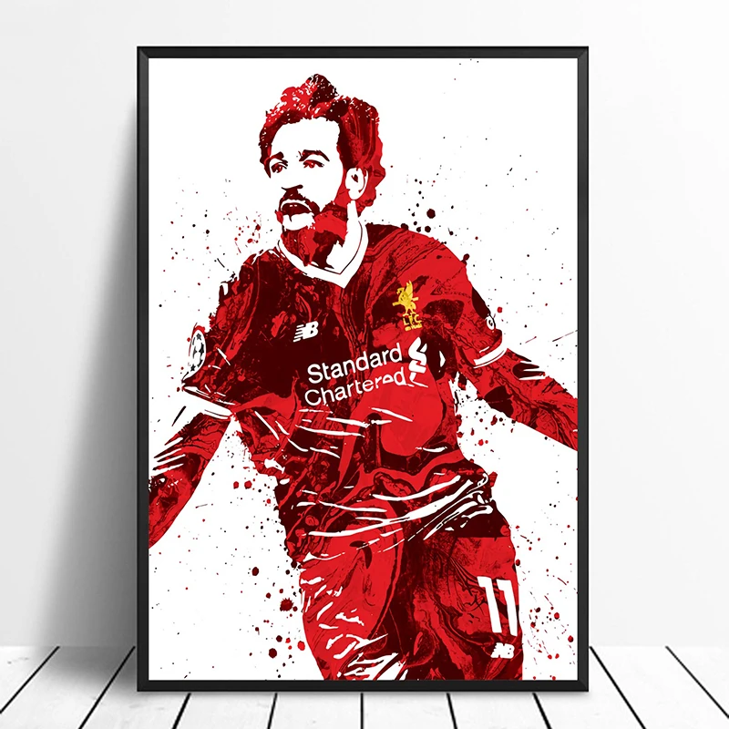 

Mo Salah Soccer Football Star Sports Canvas Poster Wall Art Print Kids Decor Home Decor Wall Decor Canvas painting