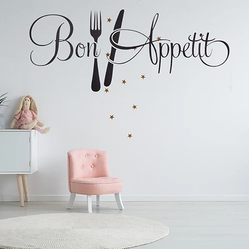 Cheap 1Pc Bon Appetit Creative Kitchen Wall Sticker Vinyl Removable Wall Decal Dining Room Kitchen Room Decoration Cheap 1Pc Bon Appetit Creative Kitchen Wall Sticker Vinyl Removable Wall Decal Dining Room Kitchen Room Decoration