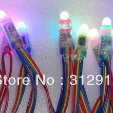 IP68 DC5V 12 мм WS2801 пиксельный модуль, полный цвет; 50 шт. в струне; 256 Серая шкала, заполнение эпоксидной смолой