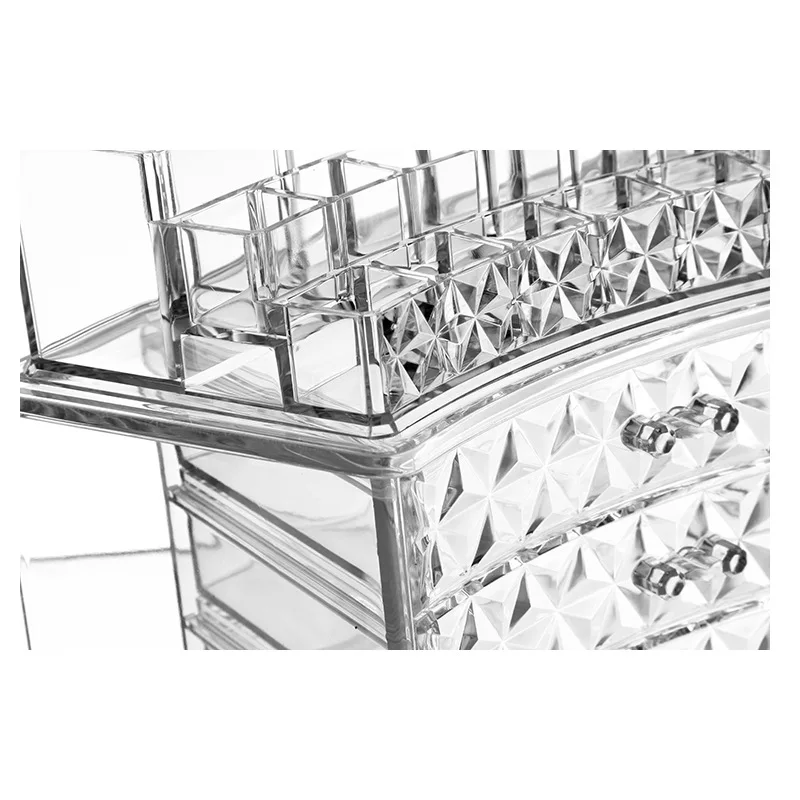 Акриловый ящик для хранения, многопористый органайзер для косметики, ювелирных изделий, прозрачный пластиковый пористый ящик для хранения помады