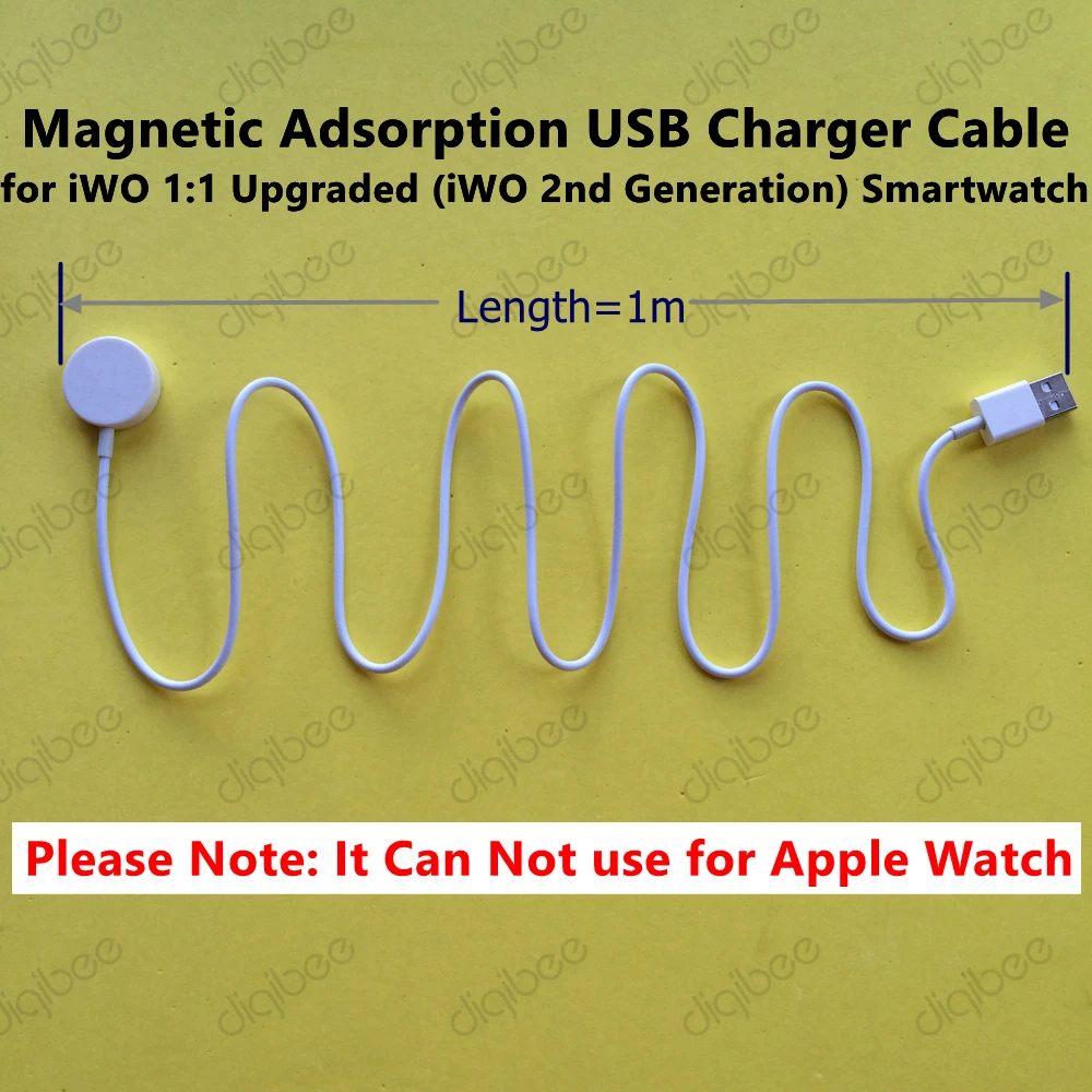 iWO Upgraded font b Smartwatch b font USB Magnetic Adsorption Charger Cable for 42MM iWO 2nd