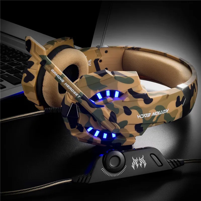 Игровые наушники KOTION G9600 с камуфляжной расцветкой и стереозвуком игровая