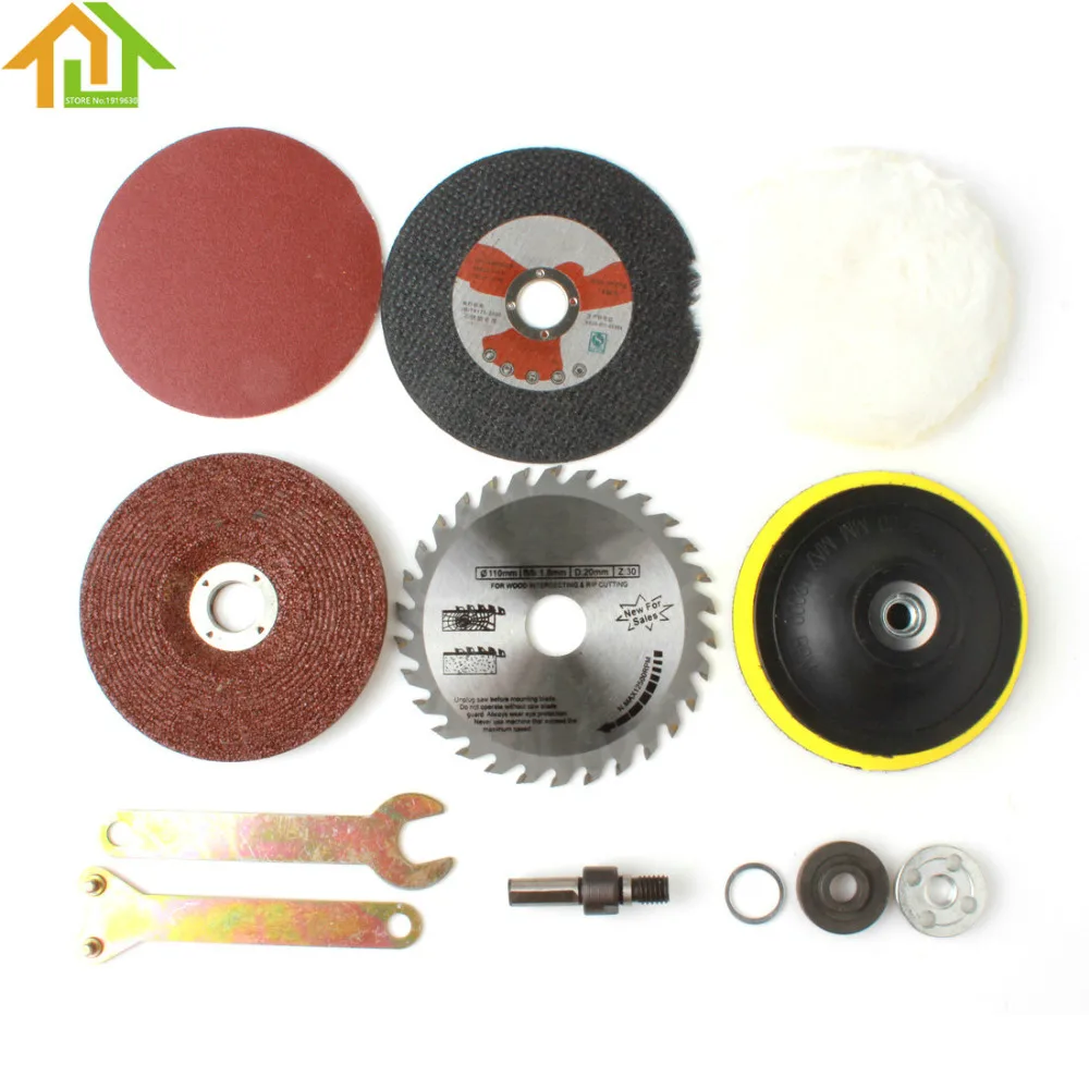 8 Pcs Function Tools Electric Drill Change to Angle Grinder Cutter Conversion Shank Accessories angle-grinder-electric
