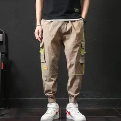2019 Мужские штаны-шаровары с эластичной резинкой на талии уличная панк хип хоп повседневные брюки бегунов мужские армейские штаны карго