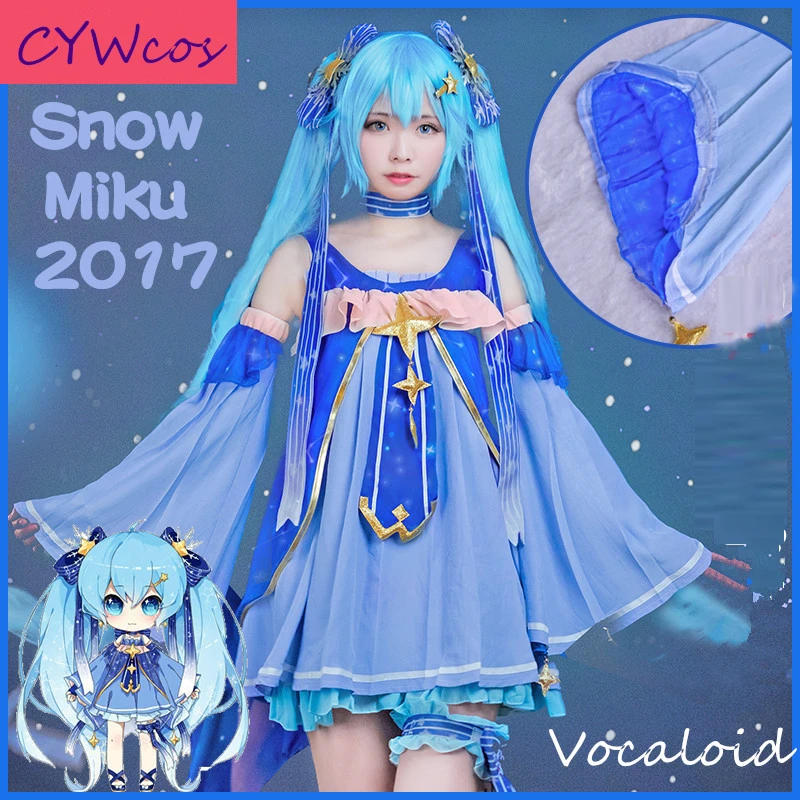 Vocaloid Cosplay 17 Snow Miku Princess Cosplay Costume Halloween Party Uniforms Dress Women Summer Suits Dresses Anime Costumes Aliexpress