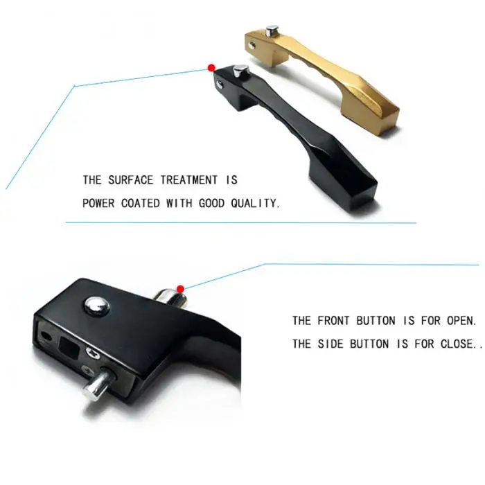 Новейший 1 шт. экран дверь окно ручка замок алюминиевый сплав Тяговая ручка кнопочный замок