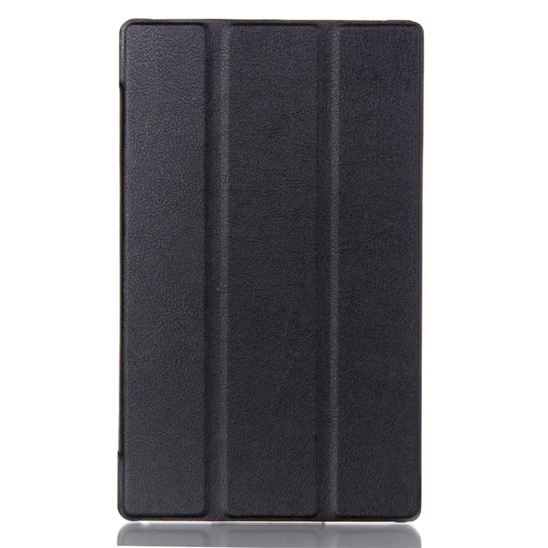 black Тонкий складной чехол-книжка из искусственной кожи чехол для lenovo Tab 3 8 TB3-850M/F Крышка для lenovo Tab 2 A8-50 A8-50F A8-50LC 8 дюймов чехол+ Защитная пленка на экран+ подставка для ручек - Цвет: black
