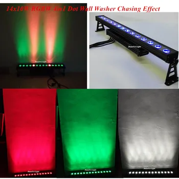

4pieces 14*10W 4in1 rgbw led pixel bar outdoor linear bar light dmx ip65 led bar