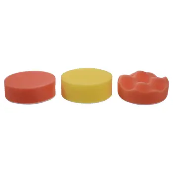 

10PCS 3" Polishing Pad + Hand Buffer Set with Drill Adapter For Car Polish Buffing